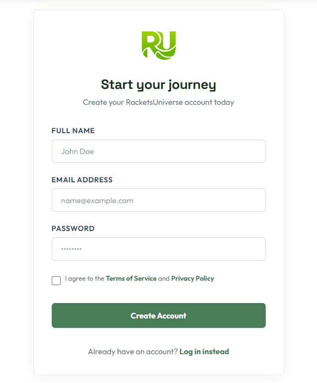 Create Account