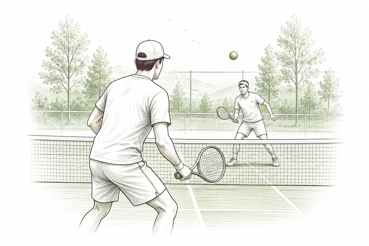 Tennis coaching session